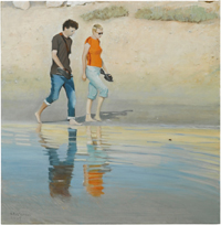 Anna Pasternak, Adam and Eve, 2009, oil on linen, 92x89 cm